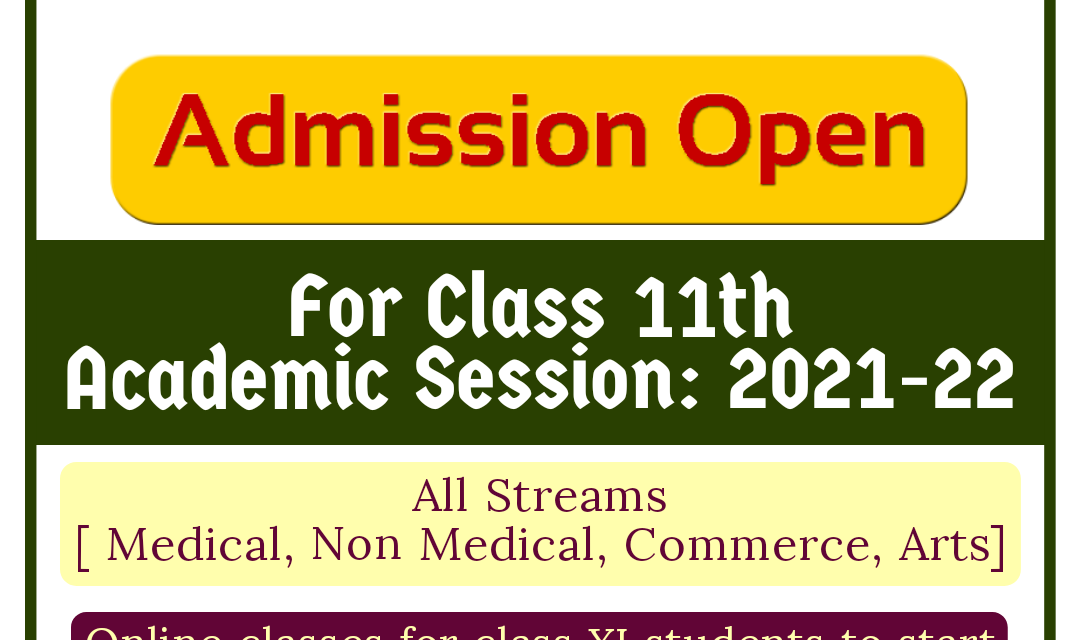 Admission Open for Class XI